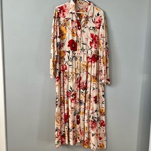 Philosophy Floral Long Sleeve Maxi Dress